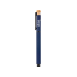 Bolígrafo roller de aluminio reciclado y bambú con tinta azul vista principal