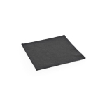 Mantel individual de lona reciclada cuadrado 30 x 30cm y 180 g/m2 color negro