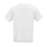 Camiseta unisex ecológica de manga corta con cuello redondo 140 g/m2 color blanco vista trasera