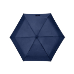 Paraguas plegable manual de pongee de plástico reciclado ø95 color azul marino vista frontal
