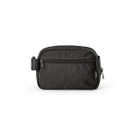 Riñonera de nylon reciclado impermeable con bolsillo trasero 1,5L color negro vista trasera