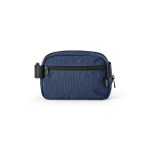 Riñonera de nylon reciclado impermeable con bolsillo trasero 1,5L color azul marino vista trasera