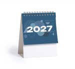 Calendario de sobremesa de cartón con santoral y espacio para notas