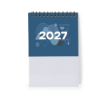 Calendario de sobremesa de cartón con santoral y espacio para notas