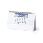 Calendario de sobremesa de cartón en forma triangular con anillas