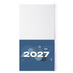 Calendario imantado de cartón con santoral y mes actual color blanco primera vista
