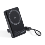 Powerbank magnético de aleación de aluminio con display 10.000 mAh color gris claro
