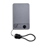 Powerbank magnético de aleación de aluminio con display 10.000 mAh color gris claro