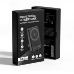 Powerbank magnético de aleación de aluminio con display 10.000 mAh color gris claro