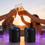 Altavoz magnético separable con BT y luces resistente al agua 20W color negro