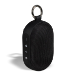 Altavoz bluetooth con batería extraíble y resistente al agua IPX5, 6W color negro