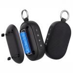 Altavoz bluetooth con batería extraíble y resistente al agua IPX5, 6W color negro