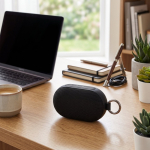 Altavoz bluetooth con batería extraíble y resistente al agua IPX5, 6W color negro