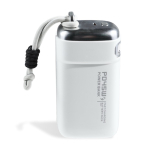 Powerbank con cable retráctil y pantalla digital de 20.000 mAh color blanco