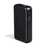 Powerbank compacto con cable retráctil y carga rápida 10.000 mAh color negro