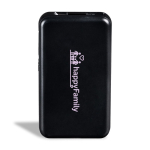 Powerbank compacto con cable retráctil y carga rápida 10.000 mAh color negro