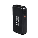 Powerbank compacto con cable retráctil y carga rápida 10.000 mAh vista de impresión