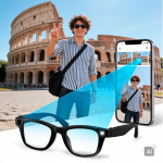 Gafas de Inteligencia Artificial con fotografía, traducción y audio BT color negro