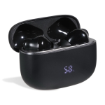Auriculares inalámbricos cómodos con cancelación de ruido ambiental color negro