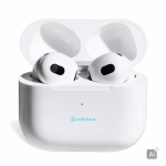 Auriculares inalámbricos prácticos y ligeros para música y llamadas color blanco