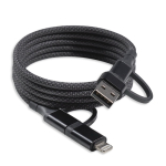 Cable de carga magnético con 3 tipos de conexión y potencia de 60W color negro vista 11