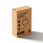 Cable de carga magnético con 3 tipos de conexión y potencia de 60W color negro vista en caja