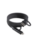 Cable de carga magnético con 3 tipos de conexión y potencia de 60W vista de impresión