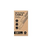 Cable USB-C plano de 1m antienredos ideal para carga rápida 60W color negro