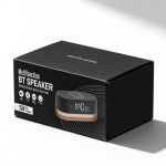 Altavoz BT 4 en 1 con carga inalámbrica, reloj digital y luz 10W color negro
