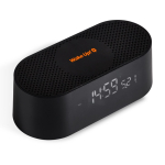 Altavoz BT 4 en 1 con carga inalámbrica, reloj digital y luz 10W color negro