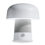 Altavoz estilo nórdico con luz ambiental táctil ajustable 8W color blanco