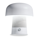 Altavoz estilo nórdico con luz ambiental táctil ajustable 8W color blanco