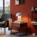Altavoz estilo nórdico con luz ambiental táctil ajustable 8W color blanco