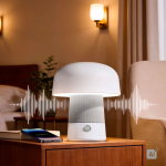Altavoz estilo nórdico con luz ambiental táctil ajustable 8W color blanco