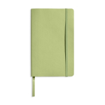 Bloc de piel sintética flexible con cierre elástico A5 hojas lisas color verde menta
