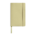 Bloc de piel sintética flexible con cierre elástico A5 hojas lisas color amarillo claro
