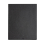 Set de libreta flexible de piel sintética y bolígrafo A5 hojas a rayas color negro vista en caja