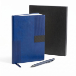 Set de libreta flexible de piel sintética y bolígrafo A5 hojas a rayas