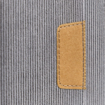Libreta de tejido pana con bolsillo frontal y portaboli A5 hojas lisas color gris claro