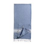 Pareo mochila de algodón 2 en 1 de dimensiones 90x180cm y 180 g/m2 color azul marino