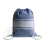 Pareo mochila de algodón 2 en 1 de dimensiones 90x180cm y 180 g/m2 color azul marino