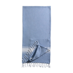 Pareo mochila de algodón 2 en 1 de dimensiones 90x180cm y 180 g/m2 color azul claro