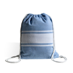 Pareo mochila de algodón 2 en 1 de dimensiones 90x180cm y 180 g/m2 color azul claro
