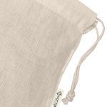 Bolsa pequeña de material ecológico con cordones a juego 140 g/m2