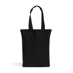 Bolsa de algodón reciclado y plástico reciclado con fuelle 140 g/m2 color negro vista 11
