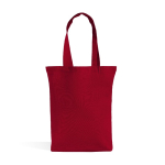 Bolsa de algodón reciclado y plástico reciclado con fuelle 140 g/m2 color rojo