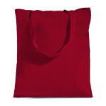 Bolsa de algodón reciclado y plástico reciclado con fuelle 140 g/m2 color rojo