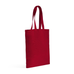 Bolsa de algodón reciclado y plástico reciclado con fuelle 140 g/m2 color rojo