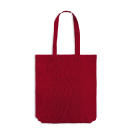 Bolsa de algodón reciclado y plástico reciclado con fuelle 140 g/m2 color rojo
