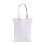 Bolsa de algodón reciclado y plástico reciclado con fuelle 140 g/m2 color blanco